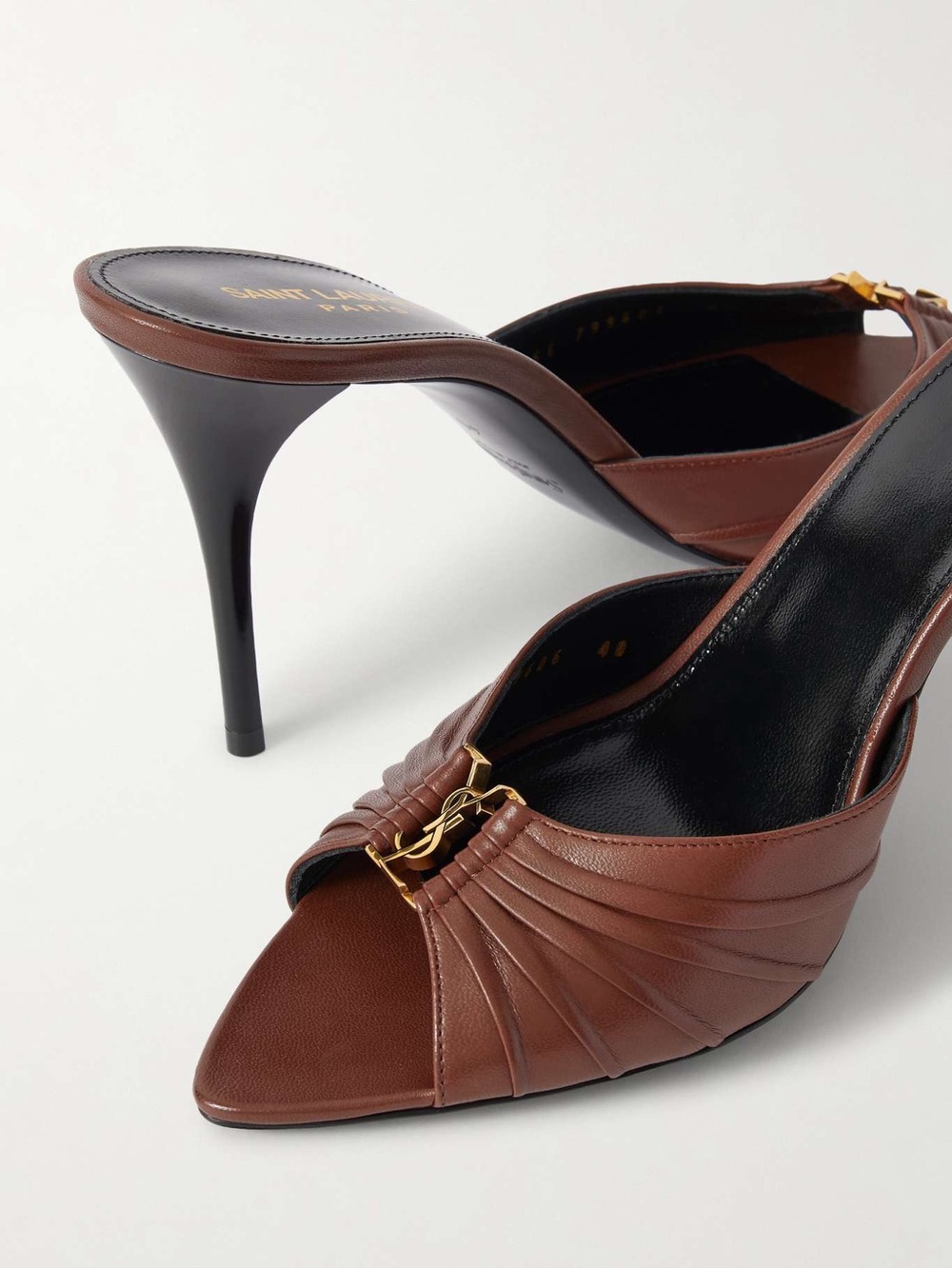 SAINT LAURENT's 'Babylone' Leather Mules